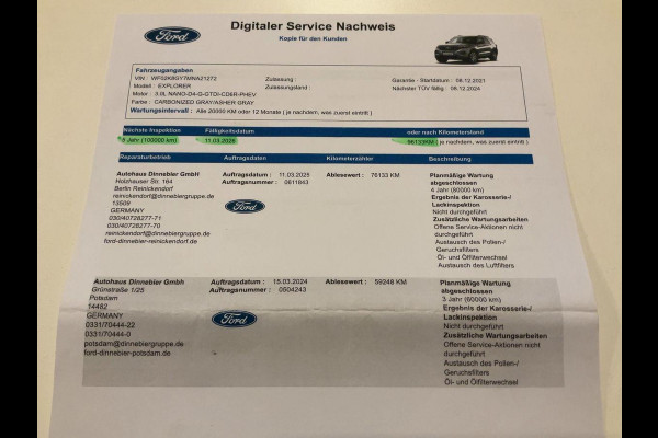 Ford Explorer 3.0 V6 EcoBoost PHEV ST-Line 456pk 7 pers | Panoramadak | Adaptieve Cruise | Stoelverwarming | Full Leder | B&O Audio | 360 graden Camera's | Dealer onderhouden