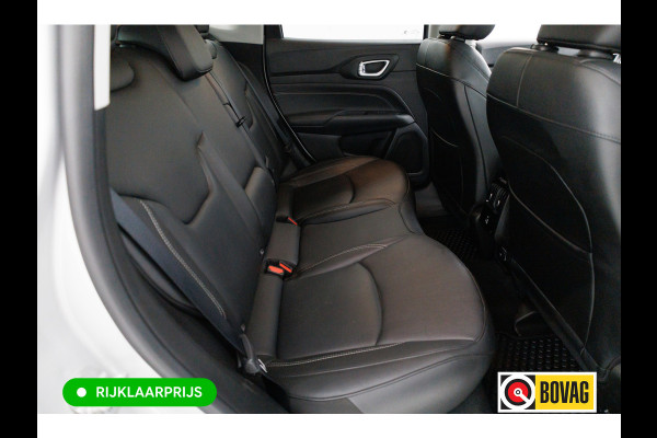 Jeep Compass 4xe 240 Hybrid Electric S 240 PK automaat | Leer | 19 Inch All-season | Stoel- Stuurverwarming Navigatie, Adaptive Cruise, Elektrische achterklep, Camera