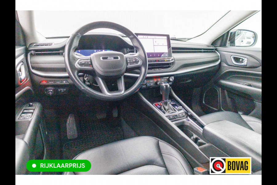 Jeep Compass 4xe 240 Hybrid Electric S 240 PK automaat | Leer | 19 Inch All-season | Stoel- Stuurverwarming Navigatie, Adaptive Cruise, Elektrische achterklep, Camera