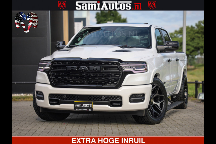 Dodge Ram 1500 Limited Night High Output 540HP 706Nm | Massage + Full Option | De Meest Luxe en Volle Pick-Up in zijn Klasse | Comfortabele Dubbele Cabine met Royale 5 Zitplaatsen | BPM vrij | Nu Leverbaar uit Voorraad | Voorraad Nr 2336 - 7700