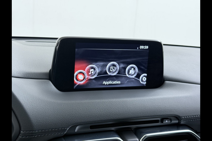 Mazda CX-5 2.0I AUT.6 165pk GT M Elektr.Mem.Stoel Leer Trekhaak Bose®-Audio Apple Carplay Android Auto Navi Camera Stoel+Stuurverwarming Pd Dodehoek detector Cruise control Led Privacy Glas Bluetooth Lmv 19" Origineel Nederlandse, zeer complete Mazda CX-5 SUPERCARAVANTREKKER 2.000KG Trekgewicht