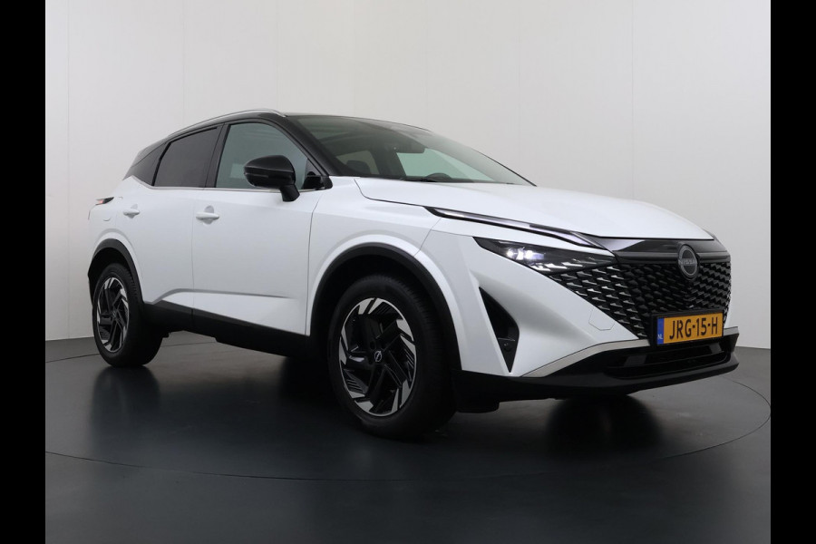 Nissan QASHQAI 1.3 MHEV Xtronic N-Connecta | FABRIEKSGARANTIE| PANO| VOORRUITVERWARMING| STOEL + STUUR VERWARMING| 360 CAMERA| DODE HOEK| HEAD-UP| ELEK. ACHTERKLEP