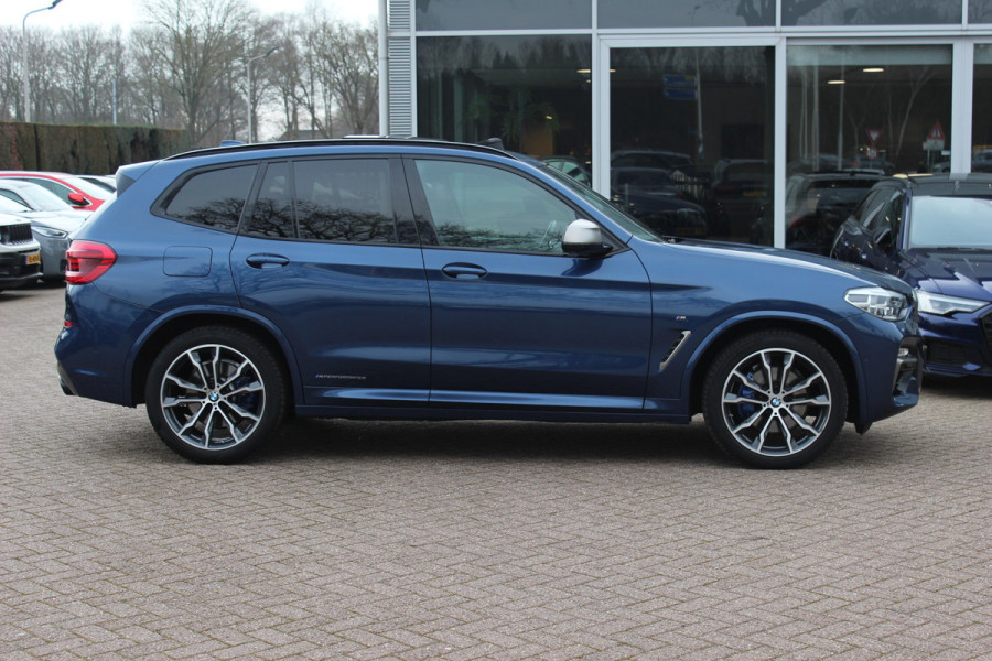 BMW X3 M40i xDrive High Exe. M Sport. / Trekhaak / Panoramadak / Camera / Leder / 20'' / Navigatie / Stoelverwarming / ACC