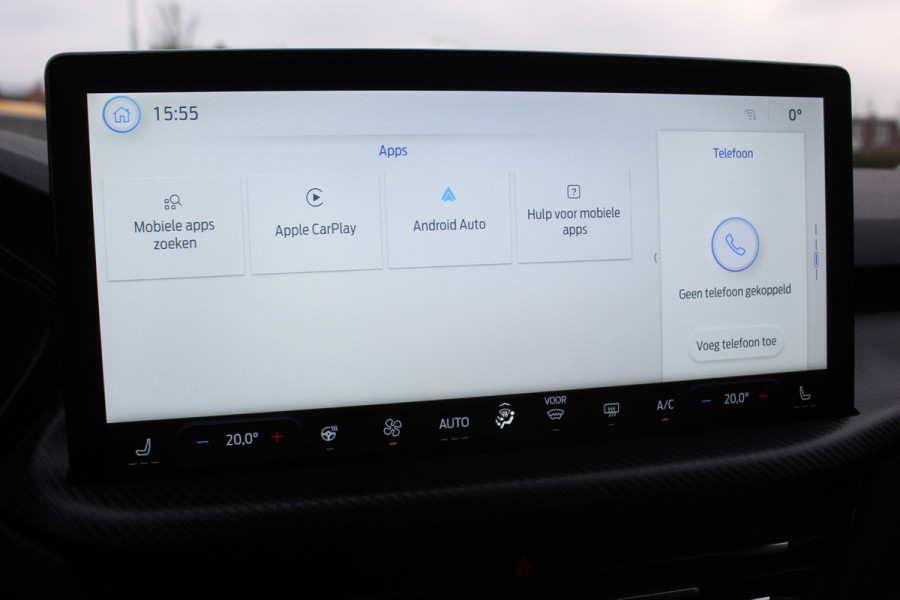 Ford Kuga 2.5-243pk PHEV ST-Line X. Van €. 54.937,- voor €. 43.735,- Trekgewicht van 2.100kg ! Elektr. panodak., elektr. trekhaak, stoel-, stuur- en voorraamverw., 360gr. Camera, HUD, AppleCarplay/Androidauto, Elektr. verstelb. comfortstoelen, LED verl.