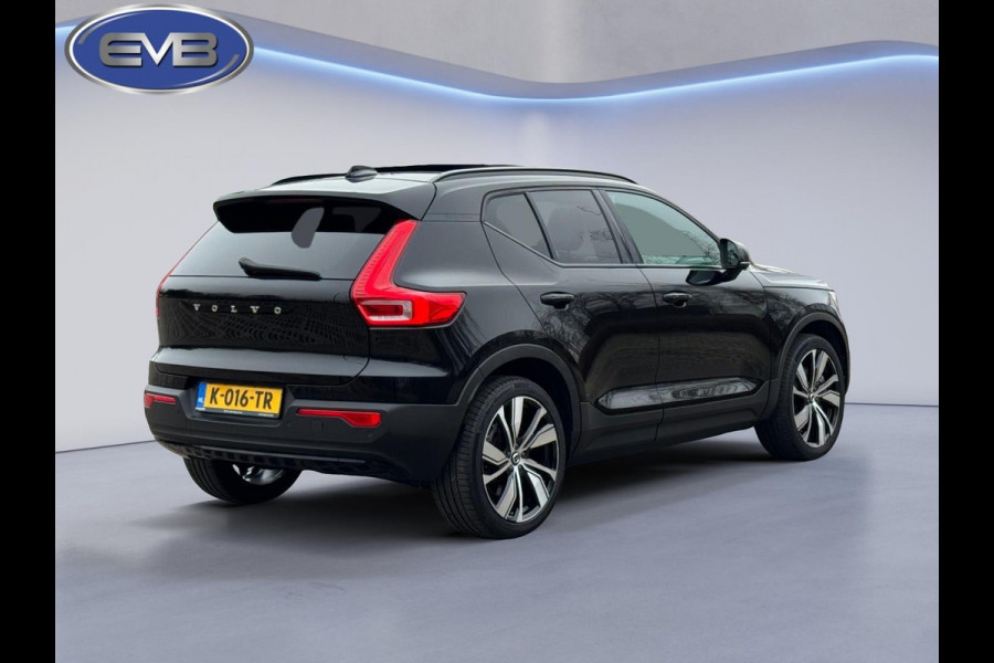 Volvo XC40 Recharge P8 AWD 408 pk R-Design, panoramadak, vele opties, afn. trekhaak, 1 e eigenaar, NL auto met nap
