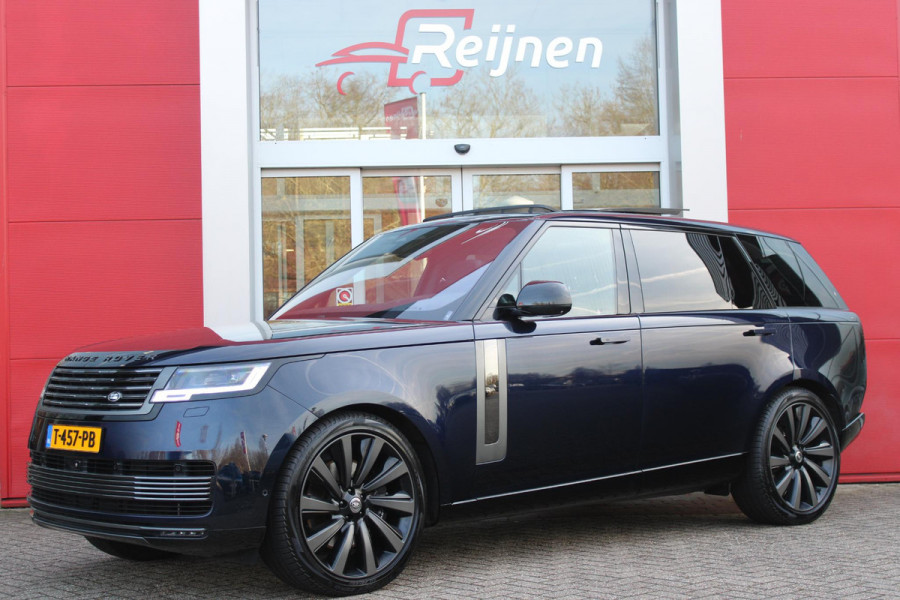 Land Rover Range Rover 4.4 V8 P530 SV LWB AWD SIGNATURE SUITE | PANORAMISCH SCHUIF/KANTEL DAK | MEESTURENDE ACHTERAS | ELEKTRISCH WEGKLAPBARE TREKHAAK | SV INTERIEUR FIRST CLASS CABIN PACK (TWEE VOLLEDIG VERTELBARE ACHTERSTOELEN MET SCHERMEN EN KOELKAST) (RSE) | 23" OBLIVN VELGEN | LUCHTVERING | MASSAGE FUNCTIE OP ALLE STOELEN INCL. VERWARMING EN KOELING | VOORRUIT/STUUR VERWARMING | PRIVACY GLASS | LEDEREN BEKLEDING SEMI ANILINE/EBONY | ADAPTIVE CRUISE CONTROL | ALLE STOELEN ELEKTRISCH VERSTELBAAR 24 VOUDIG | 360° CAMERA | HEMELBEKLEDING LEDER EBONY | DODEHOEK DETECTIE | HEAD UP DISPLAY | S