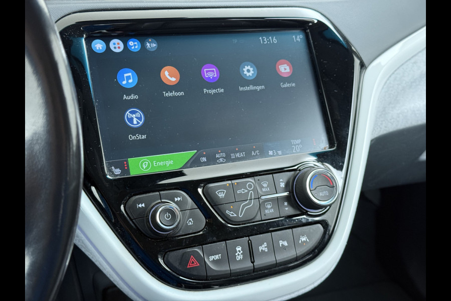 Opel Ampera-E 65kWh SOH 100% Leer Stuur+Stoelverwarming Camera Ecc Adap.Cruise Apple Carplay Android Auto Pdc Bose®-Sound Innovation Business  Autom.Inparkeren Dodehoek BTMS Assistent Lane Assist Lmv 17" Isofix Led Rijstrooksensor Keyless Xenon Wifi Origineel Nederlandse Auto, licht van gewicht, -en zeer energie-efficient!