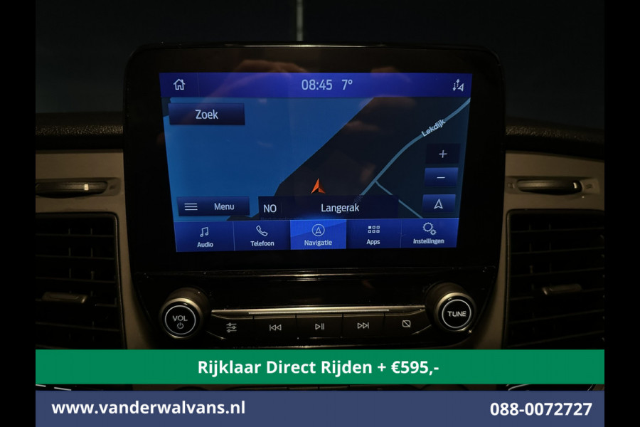 Ford Transit Custom 2.0 TDCI 130pk L2H1 Euro6 *Rijklaar Direct Rijden* Airco | Navigatie | LED | Cruisecontrol | 2800kg Trekhaak Android Auto, Verwarmde voorruit, Parkeersensoren, Bijrijdersbank
