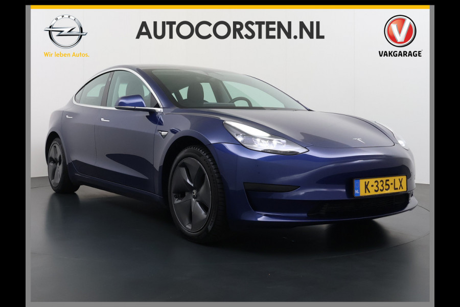 Tesla Model 3 RWD SR plus 325PK SOH 93% Lmv 18" AutoPilot FSD Leder Panoramadak Adaptive-Cruise Camera's Elektr.-Stuur+Stoelen+Spiegels+Geheug Navi LED Comfortstoelen ACC DAB Voorverwarmen interieur via App Keyless One-Pedal-Drive Origineel Nederlandse auto tot 11kw laden thuis!