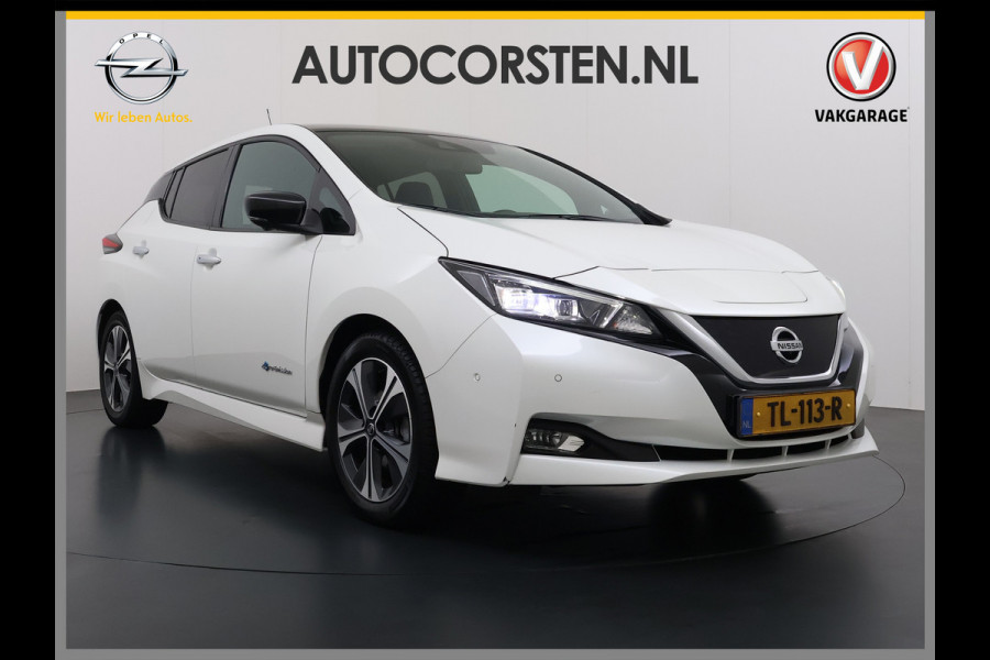 Nissan Leaf Tekna 40kWh Leer Bose®-Hifi Apple Carplay Android Auto Adap.Cruise 360°Camera Navi Ecc Stoel+Stuurverwarming Keyless DAB Dodehoek detector Rijstrooksensor Uitparkeer waarschuwing Verkeersbord detectie Bluetooth Privacy Glas Lmv 17" SOH 87.7% Origineel Nederlandse Auto incl. onderhoudshistorie