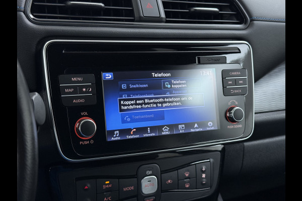 Nissan Leaf Tekna 40kWh Leer Bose®-Hifi Apple Carplay Android Auto Adap.Cruise 360°Camera Navi Ecc Stoel+Stuurverwarming Keyless DAB Dodehoek detector Rijstrooksensor Uitparkeer waarschuwing Verkeersbord detectie Bluetooth Privacy Glas Lmv 17" SOH 87.7% Origineel Nederlandse Auto incl. onderhoudshistorie