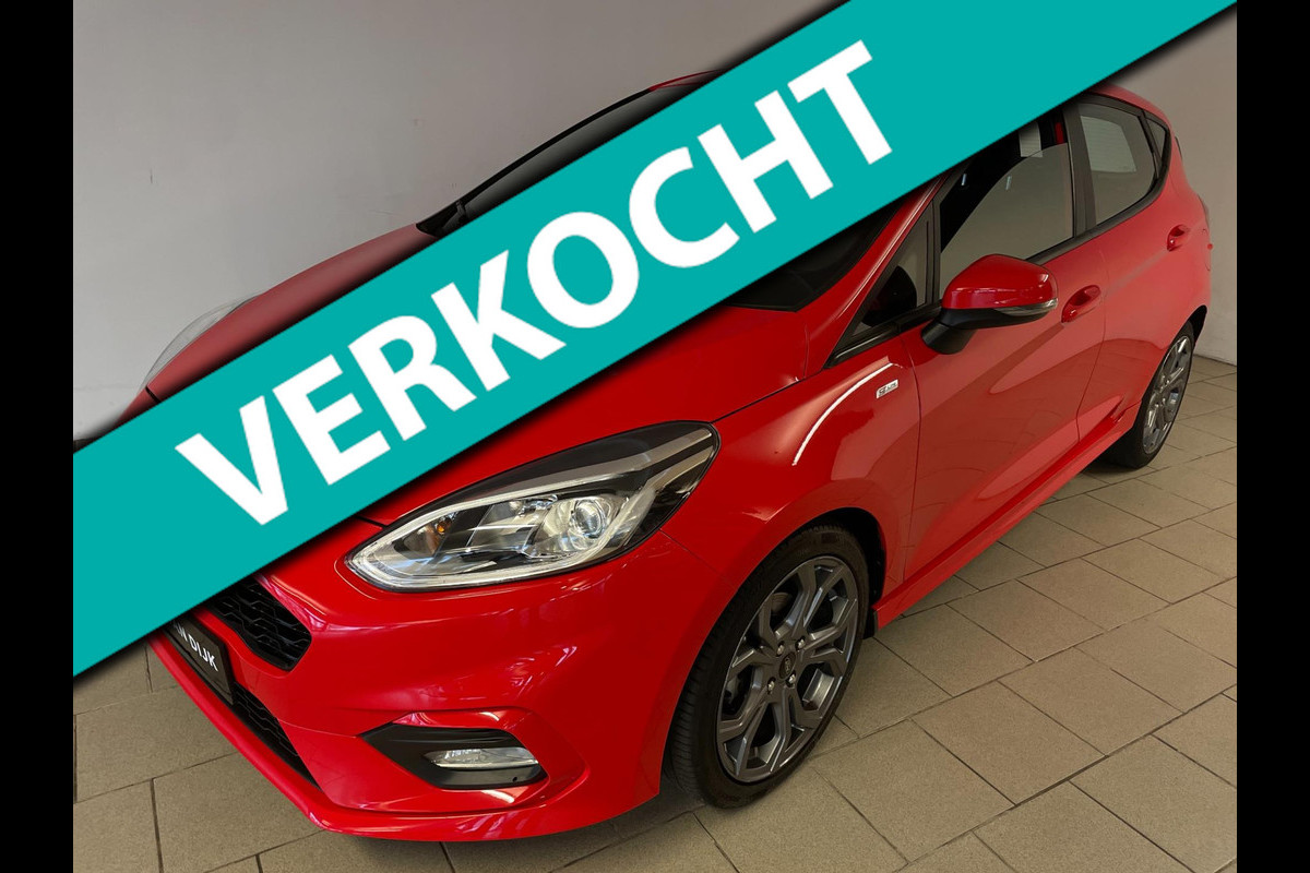 Ford Fiesta 1.0 EcoBoost Hybrid ST-Line AIRCO NAVI CRUISE BLUETOOTH SCHERM 17 INCH VELGEN ELEK RAMEN CENT VERG NIEUWSTAAT