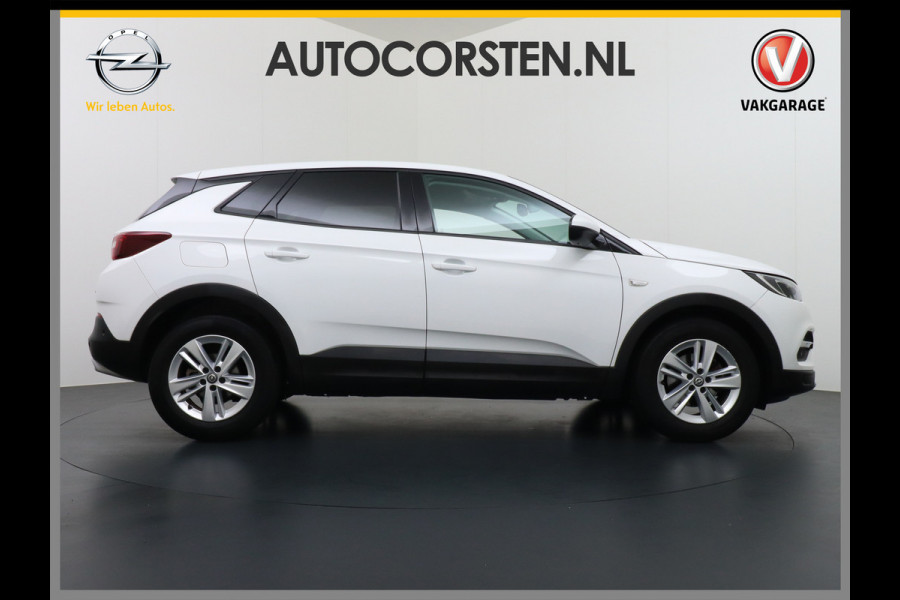 Opel Grandland X T131PK Apple Carplay Android Auto AGR-Comfortstoel Camera Navi Ecc Cruise Control Pdc DAB+ Regen-Lichtsensor Lane Assist Led Verkeersbord detectie Bluetooth Privacy Glas Lmv 17" Elegance 1e Eigenaar Origineel Nederlandse auto Euro 6