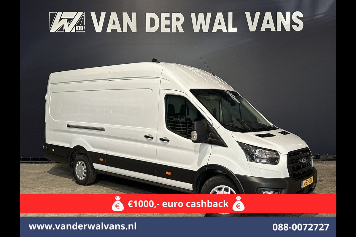 Ford Transit 2.0 TDCI 131pk L4H3 Jumbo Euro6 Airco | Camera | Cruisecontrol | Verwarmde voorruit Parkeersensoren, Bijrijdersbank