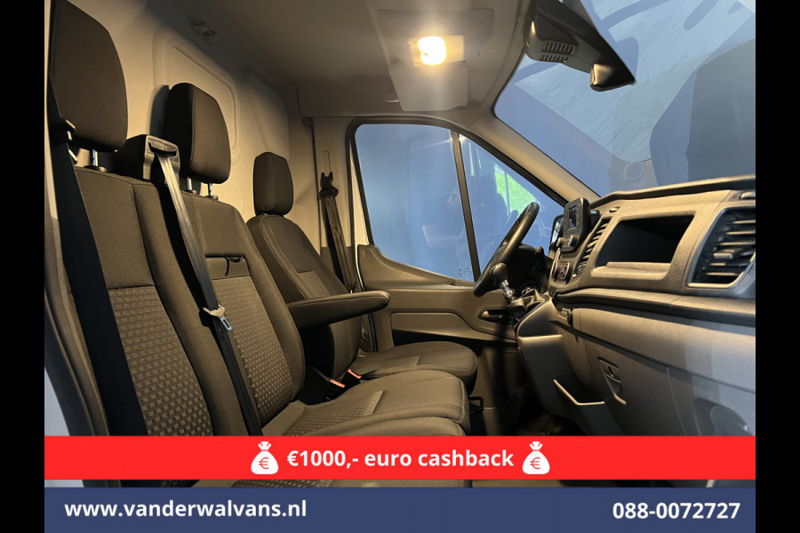 Ford Transit 2.0 TDCI 131pk L4H3 Jumbo Euro6 Airco | Camera | Cruisecontrol | Verwarmde voorruit Parkeersensoren, Bijrijdersbank