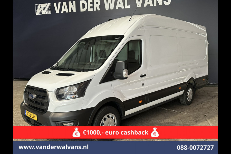 Ford Transit 2.0 TDCI 131pk L4H3 Jumbo Euro6 Airco | Camera | Cruisecontrol | Verwarmde voorruit Parkeersensoren, Bijrijdersbank