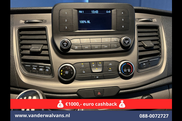 Ford Transit 2.0 TDCI 131pk L4H3 Jumbo Euro6 Airco | Camera | Cruisecontrol | Verwarmde voorruit Parkeersensoren, Bijrijdersbank