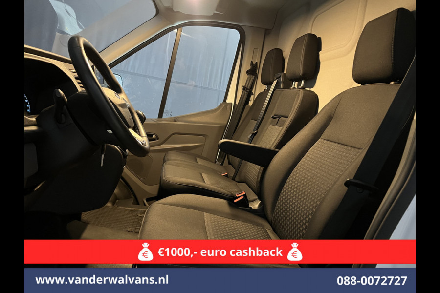 Ford Transit 2.0 TDCI 131pk L4H3 Jumbo Euro6 Airco | Camera | Cruisecontrol | Verwarmde voorruit Parkeersensoren, Bijrijdersbank