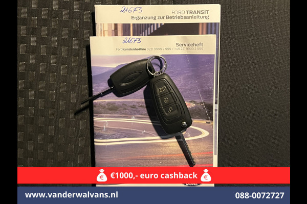 Ford Transit 2.0 TDCI 131pk L4H3 Jumbo Euro6 Airco | Camera | Cruisecontrol | Verwarmde voorruit Parkeersensoren, Bijrijdersbank