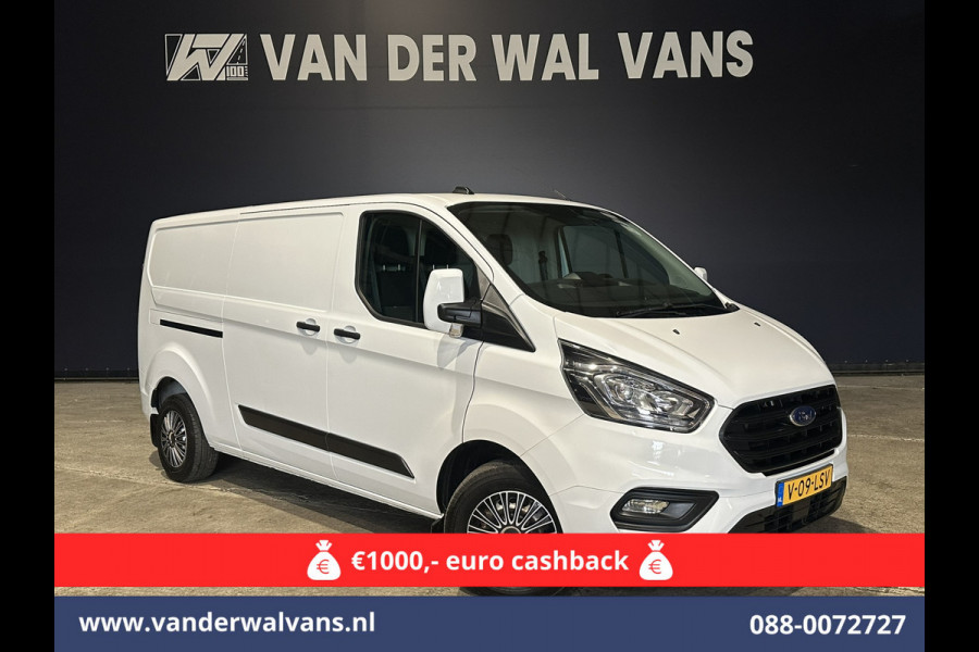 Ford Transit Custom 2.0 TDCI 130pk L2H1 Euro6 ** Airco | LED | Cruisecontrol | Verwarmde voorruit | Parkeersensoren Bijrijdersbank, 2800kg trekvermogen