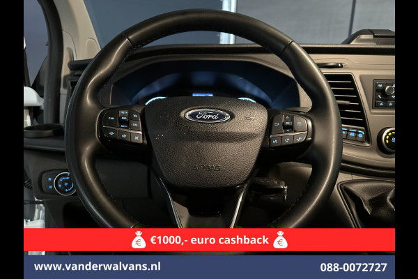 Ford Transit Custom 2.0 TDCI 130pk L2H1 Euro6 ** Airco | LED | Cruisecontrol | Verwarmde voorruit | Parkeersensoren Bijrijdersbank, 2800kg trekvermogen