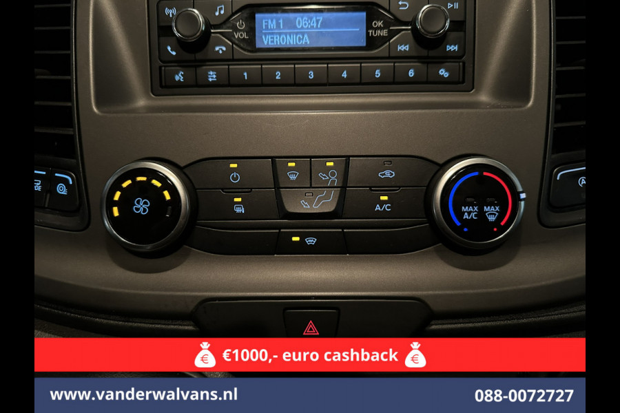 Ford Transit Custom 2.0 TDCI 130pk L2H1 Euro6 ** Airco | LED | Cruisecontrol | Verwarmde voorruit | Parkeersensoren Bijrijdersbank, 2800kg trekvermogen