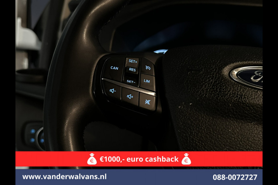 Ford Transit Custom 2.0 TDCI 130pk L2H1 Euro6 ** Airco | LED | Cruisecontrol | Verwarmde voorruit | Parkeersensoren Bijrijdersbank, 2800kg trekvermogen