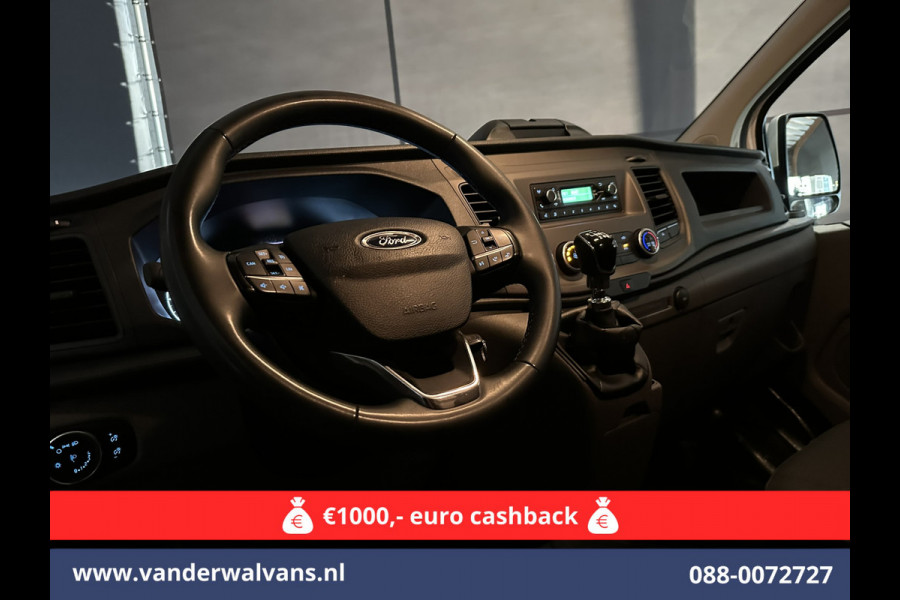 Ford Transit Custom 2.0 TDCI 130pk L2H1 Euro6 ** Airco | LED | Cruisecontrol | Verwarmde voorruit | Parkeersensoren Bijrijdersbank, 2800kg trekvermogen