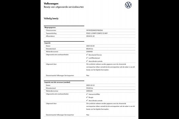 Volkswagen Polo 1.0 Carplay Stoelverw Parkpilot Dealer Onderhouden