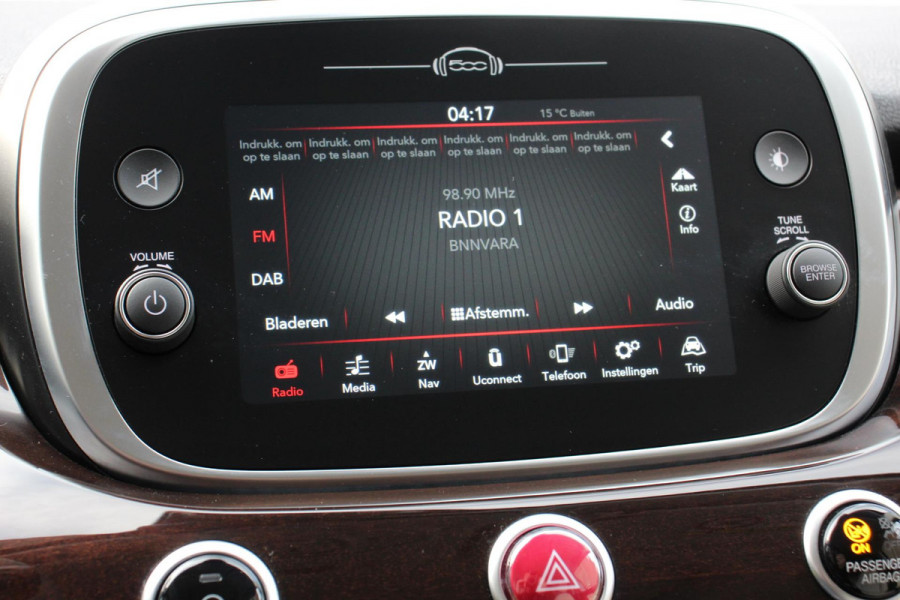 Fiat 500X Fiat 500X 1,4 Turbo 150pk Yacht Club Automaat | Leder | Navigatie | Audio | Canvas vouwdak | Adaptive Cruise Control | Camera | Dab | Led | 18" Lichtmetalen Velgen | Extra getint glas