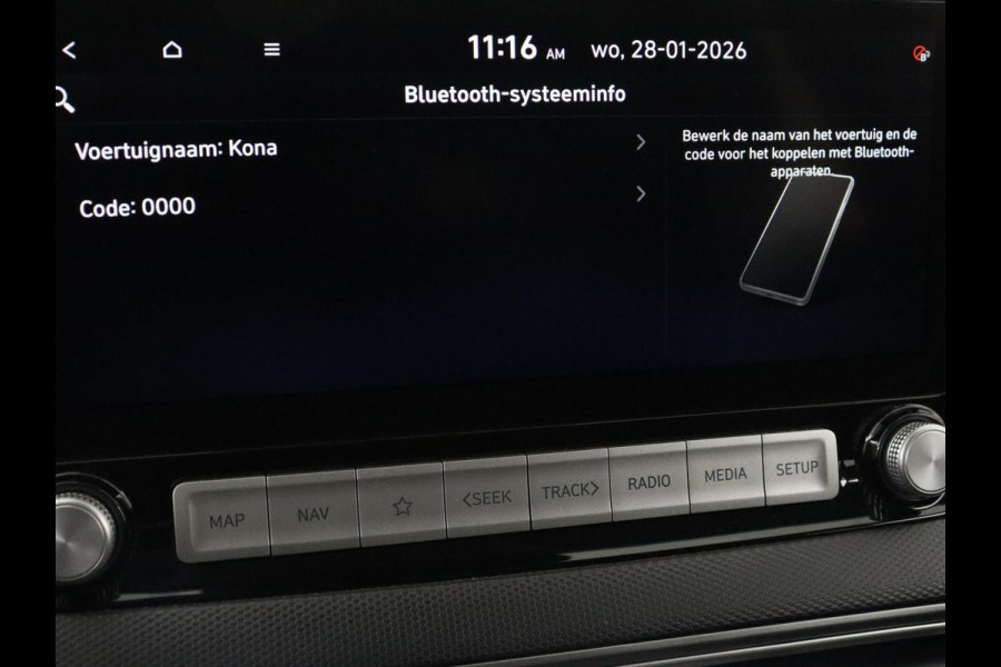 Hyundai Kona EV Comfort 64 kWh | 3-Fase | SOH 98% | Trekhaak | Adaptive cruise | Warmtepomp | Camera | Carplay | Keyless | Navigatie | Climate control