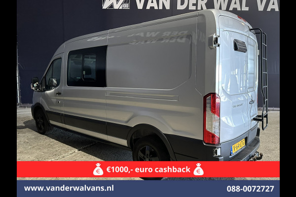 Ford Transit 2.0 TDCI 131pk L3H2 Dubbele Cabine Euro6 Airco | 6-Zits | LED | 2500kg Trekhaak | Cruisecontrol Verwarmde voorruit, Parkeersensoren