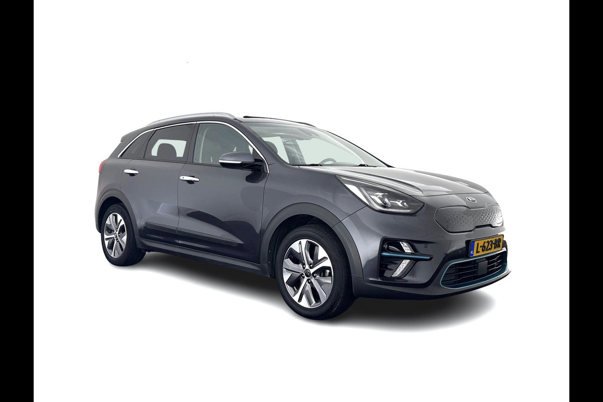 Kia e-Niro ExecutiveLine 64 kWh [ 3-Fase ] {SOH-100%} (INCL-BTW) Aut.*HEATPUMP | PANO | LEATHER | FULL-LED | NAVI-FULLMAP | ADAPTIVE-CRUISE | CAMERA | MEMORY-PACK | LANE-ASSIST | KEYLESS | DIGI-COCKPIT | PRIVACYGLASS | SHIFTPADDLES | TOWBAR | 17