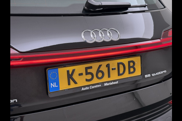 Audi e-tron 55 Quattro 95kWh 408PK Trekhaak Elektr.Leer+Verwarmd Pano-Dak Trekhaak Luchtvering Adap.Cruise Navi Ecc Stoelverwarming Business LED Lmv Elek.Achterklep Privacy Glas Keyless Zwarte Hemel Origineel Nederlandse Auto SOH 89% Trekhaak 1800kg !