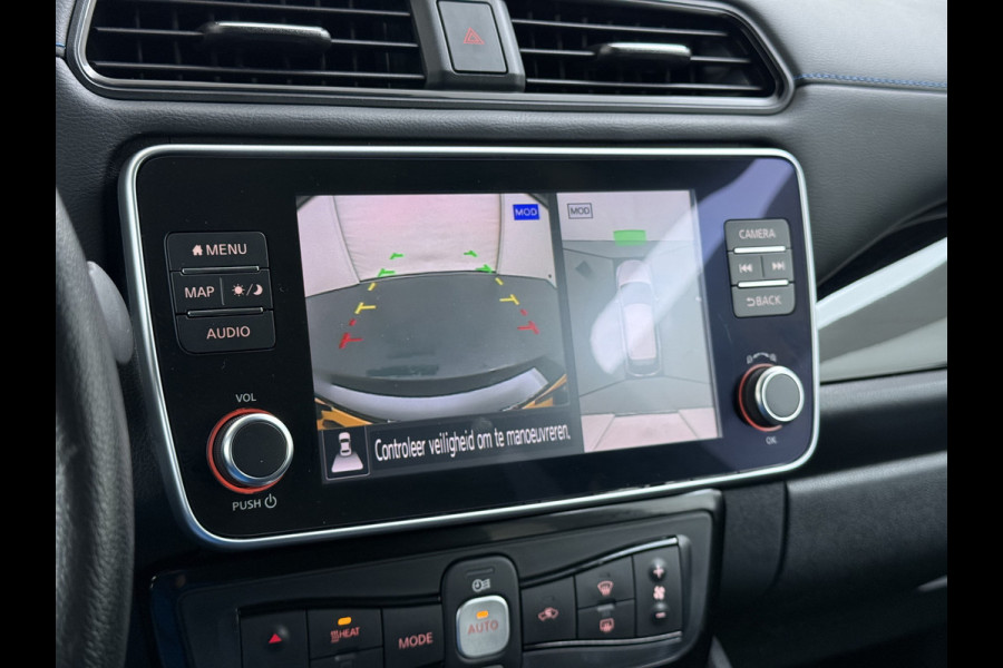 Nissan Leaf N-Connecta 40kWh Navi Ecc 360°Camera Adap.Cruise Pdc Keyless Blindspot Apple Carplay Android Auto Lmv 17" Stoel+Stuurverwarming DAB Bluetooth Lmv Privacyglas 1e Eigenaar Origineel Nederlandse Auto