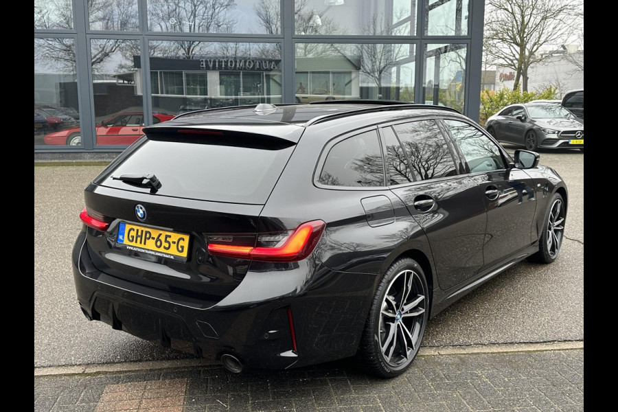 BMW 3 Serie Touring 320e M-SPORT | FACELIFT| PANO|1.STE EIGENAAR, DEALER OH. | LEER | ELEK. TREKHAAK| FABRIEKSGARANTIE T/M 08 2027| LEER| STOELVERWARMING| 19 INCH! SUPER COMPLEET!