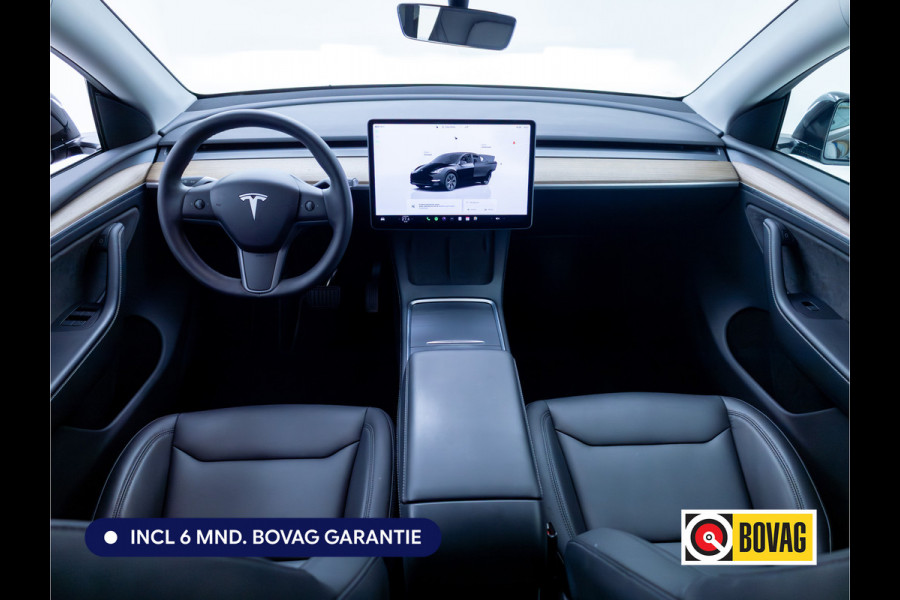 Tesla Model Y RWD 58 kWh | Panoramadak | Stoel-stuurverwarming | Zwart leder | Navigatie | Extra getint glas Camera, Autopilot, Dodehoek detector, Elektrisch verstelbare stoelen