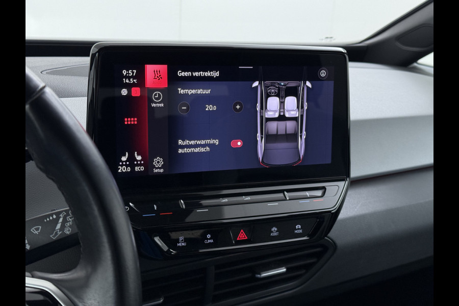 Volkswagen ID.3 First Plus 58kWh 204pk Camera Trekhaak 19"lm Adap.Cruise Matrix-Led Navi-Pro Ecc Apple Carplay Android Auto Pdc SOH 90% Lmv Stoel+Stuurverwarming Wifi  Rijstrooksensor Origineel Nederlandse Auto € 43.675,- nieuw