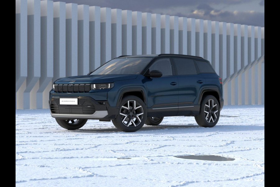 Jeep Compass First Edition 74 kWh | Adapt. Cruise | Camera | Carplay | 20" | Elektr. A-Klep | Navi | Winter Pack | Schuif/Kanteldak | Premium Pack | Conv. Pack | Warmtepomp
