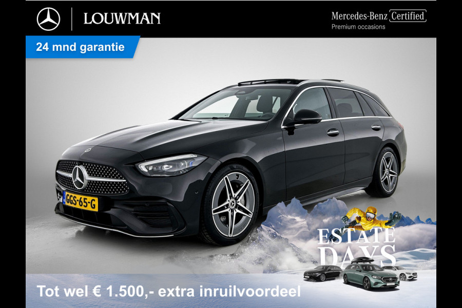 Mercedes-Benz C-Klasse Estate 180 Star Edition AMG Panoramadak elct. | 5 spaaks licht metalen velgen | Naviagtie | parking support met camera achter\| Inclusief 24 maanden Mercedes-Benz Certified garantie voor Europa.
