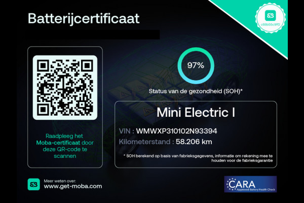 MINI Cooper S Electric Charged 33 kWh ACCU 97% (184 PK) | Navigatie | Stoelverwarming | 1e eigenaar |