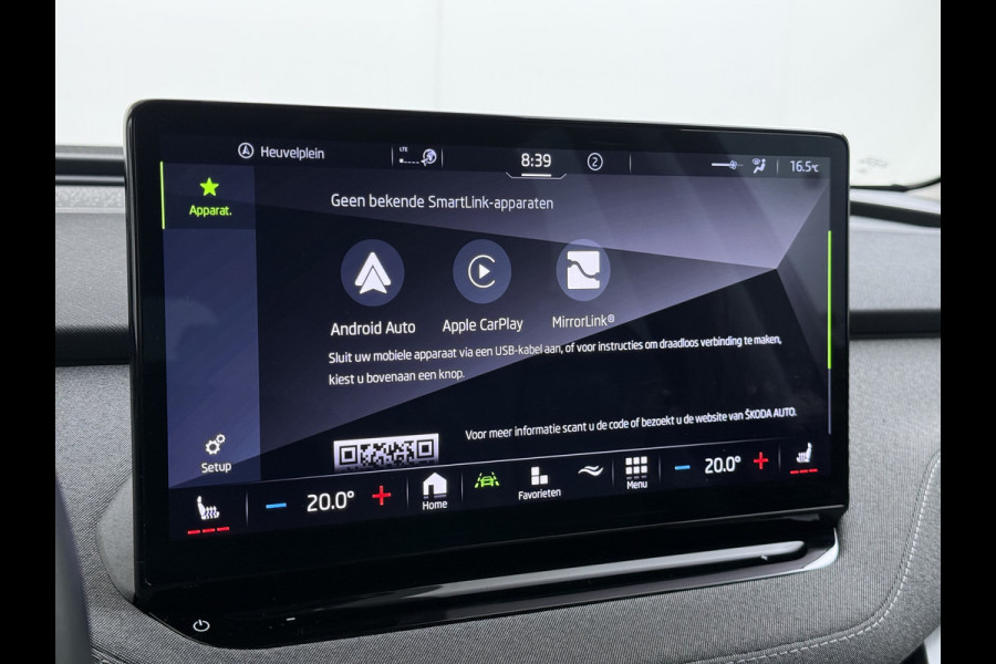 Škoda ENYAQ iV 80 Adap.Cruise Soh 92% Camera Apple Carplay Android Auto Navi Ecc Pdc Stoel+Stuurverwarming Led Privacy Glas Keyless advanced Bluetooth 1e Eigenaar Origineel Nederlandse Auto 1.000kg trekvermogen