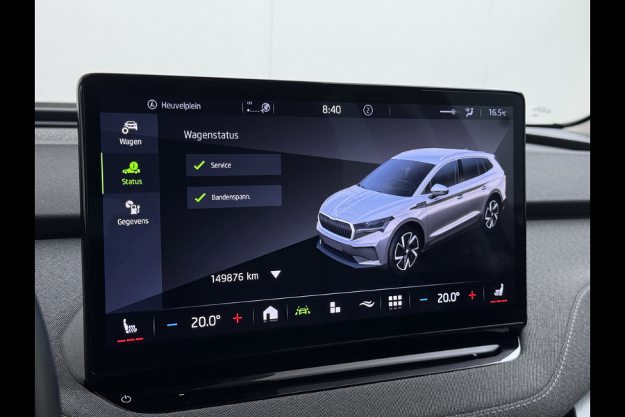 Škoda ENYAQ iV 80 Adap.Cruise Soh 92% Camera Apple Carplay Android Auto Navi Ecc Pdc Stoel+Stuurverwarming Led Privacy Glas Keyless advanced Bluetooth 1e Eigenaar Origineel Nederlandse Auto 1.000kg trekvermogen