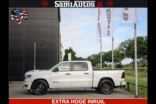 Dodge Ram 1500 1500 Limited Night High Output 540HP 706Nm | Massage + Full Option | De Meest Luxe en Volle Pick-Up in zijn Klasse | Comfortabele Dubbele Cabine met Royale 5 Zitplaatsen | BPM vrij | Nu Leverbaar uit Voorraad | Voorraad Nr 2298 - 7479