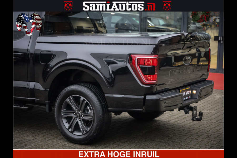 Ford USA F-150 BLACK OPS | 5.0 V8 406PK | 360 CAMERA | UITLAAT KLEP | BEDSLIDE | CREW CAB | LEDER | CREW CAB | DUBBELE CABINE | 5 PERSOONS | DC | GRIJSKENTEKEN |
