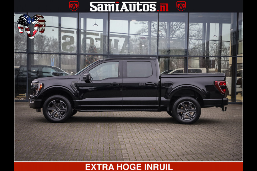 Ford USA F-150 BLACK OPS | 5.0 V8 406PK | 360 CAMERA | UITLAAT KLEP | BEDSLIDE | CREW CAB | LEDER | CREW CAB | DUBBELE CABINE | 5 PERSOONS | DC | GRIJSKENTEKEN |