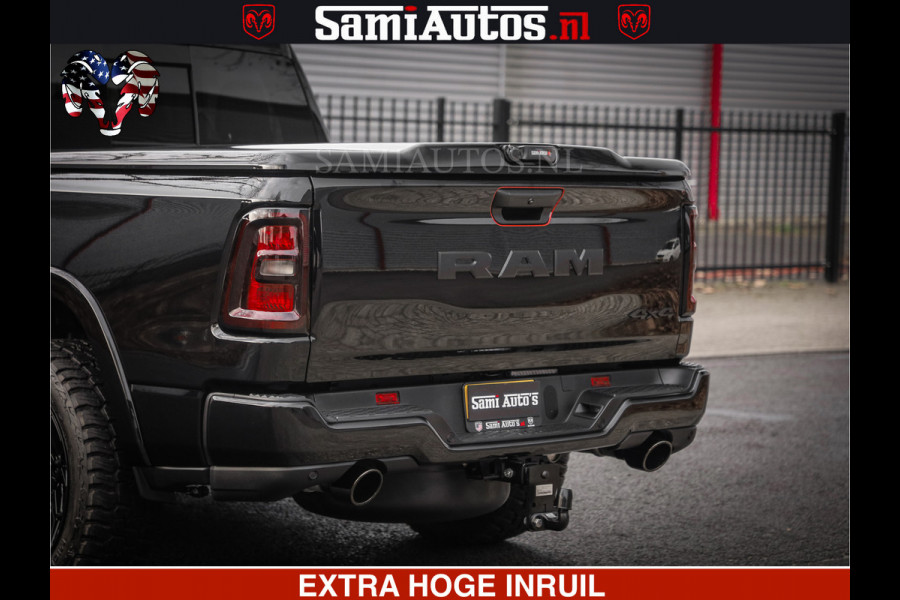 Dodge Ram RS LEDER RODE STIKSELS | 6 PERSOONS | 420Pk 636Nm | Pick-Up | Comfortabele Dubbele Cabine met Royale 6 Zitplaatsen | BPM vrij | Nu Leverbaar uit Voorraad | Voorraad Nr 2217- 2911