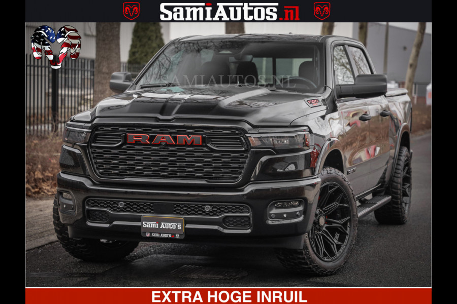 Dodge Ram RS LEDER RODE STIKSELS | 6 PERSOONS | 420Pk 636Nm | Pick-Up | Comfortabele Dubbele Cabine met Royale 6 Zitplaatsen | BPM vrij | Nu Leverbaar uit Voorraad | Voorraad Nr 2217- 2911