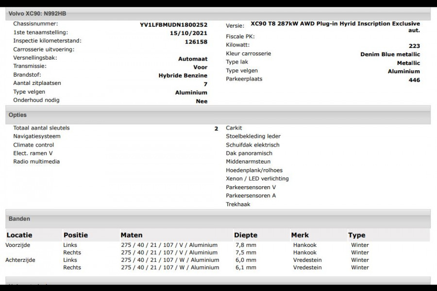 Volvo XC90 2.0 T8 AWD Inscription Exclusive / Bowers & Wilkins audio / Luchtvering / Pdc+Camera / Trekhaak / Apk 10-2027