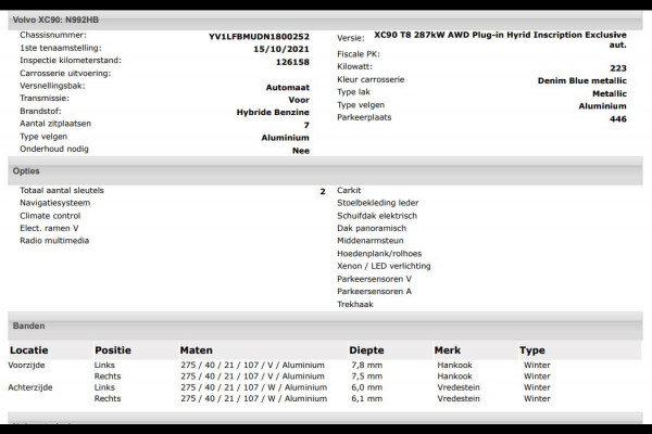 Volvo XC90 2.0 T8 AWD Inscription Exclusive / Bowers & Wilkins audio / Luchtvering / Pdc+Camera / Trekhaak / Apk 10-2027